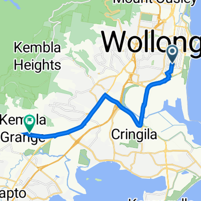 97 Kenny St, Wollongong to 104–124 West Dapto Rd, Kembla Grange