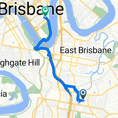 53 Cleveland St, Stones Corner to 60 Edward St, Brisbane