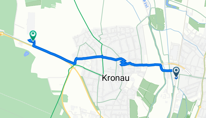 Bahnhofstraße 1, Bad Schönborn nach Am Autobahnzubringer 10, Kronau