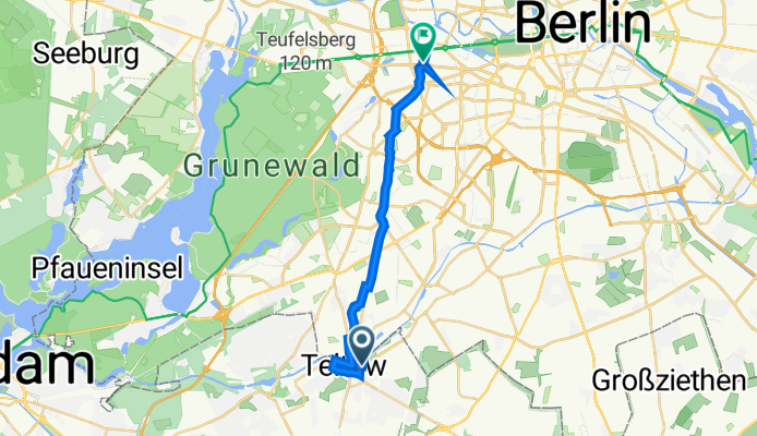 Lichterfelder Allee 31A, Teltow to Krumme Straße 55, Berlin