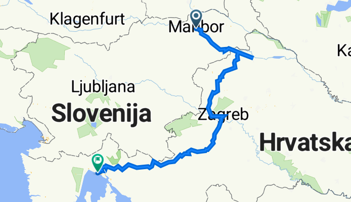 Glavni trg 2 nach Trg 128 Brigade Hrvatske Vojske 5, Rijeka