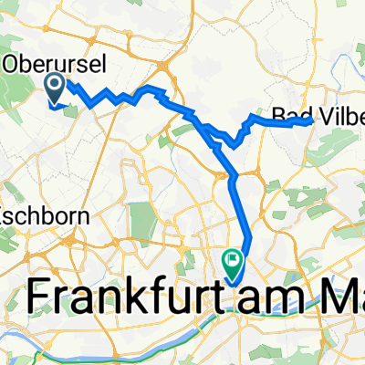 An den Pappeln 2A, Oberursel (Taunus) nach Elefantengasse 19, Frankfurt am Main