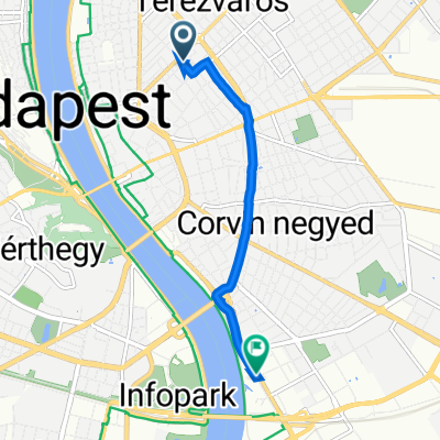 Paulay Ede utca 50., Budapest to Lechner Ödön fasor, Budapest
