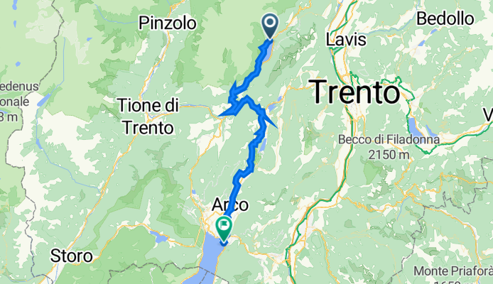 Via Lungo Lago 8, Molveno nach Via Benaco 24, Nago-Torbole