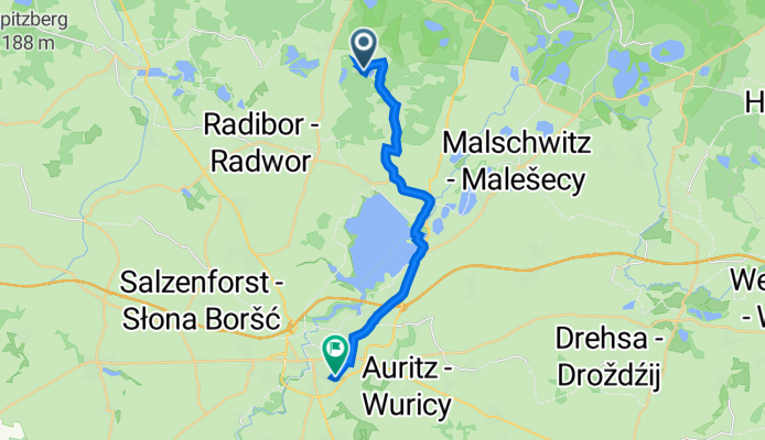 Zur Adria 25, Großdubrau nach Karl-Liebknecht-Straße 12, Bautzen