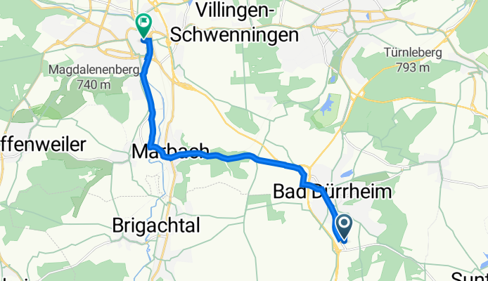 Salinenstraße 17, Bad Dürrheim nach Bickenstraße 16, Villingen-Schwenningen