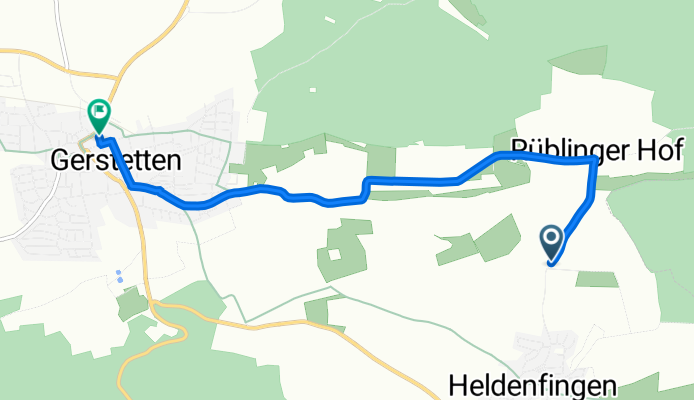 Rüblinger Straße 58–60, Gerstetten nach Wilhelmstraße 5, Gerstetten