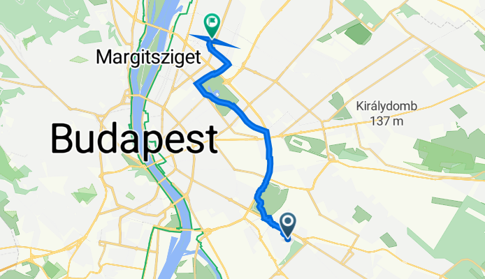 Egyetértés utca 1., Budapest to Üteg utca 51., Budapest