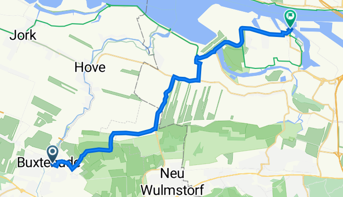 Buxtehude, Viverstraße nach Neumühlen/Övelgönne - Finkenwerder, Hamburg