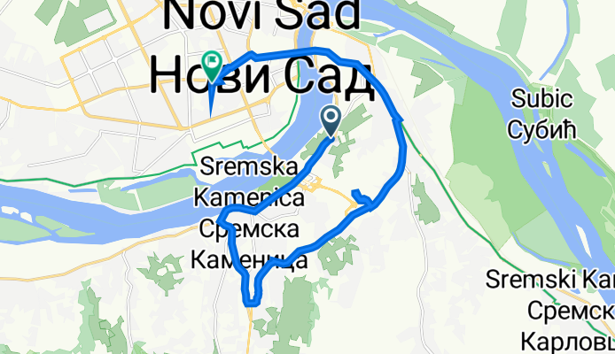 Kamenički put, Petrovaradin to Braće Ribnikar 63, Novi Sad