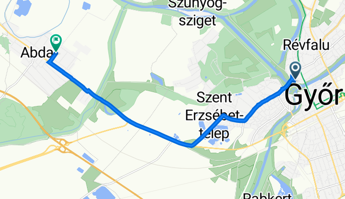 Révfalu, Győr to Diófa utca 5., Abda