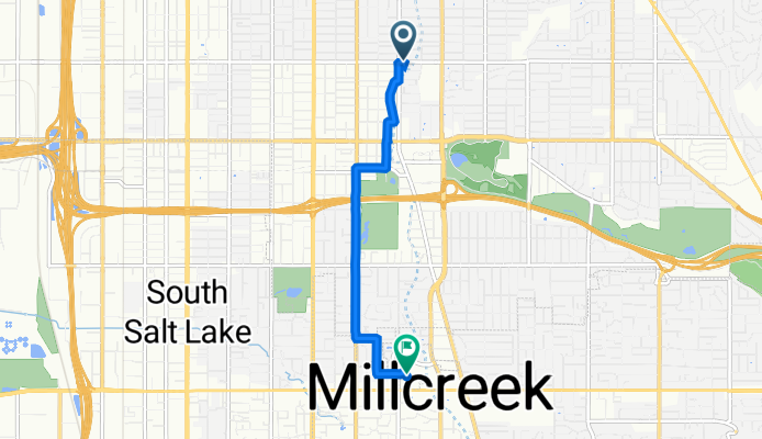 1118 E 1700 S, Salt Lake City to 1154 E Brickyard Rd, Salt Lake City