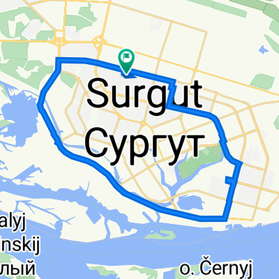 Лермонтова улица, 11/4, Сургут до Лермонтова улица, 11/4, Сургут