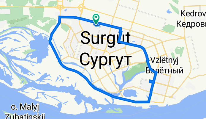 Лермонтова улица, 11/4, Сургут до Лермонтова улица, 11/4, Сургут
