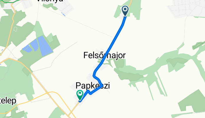 7215-es Mellékút, Papkeszi to Fő utca 111., Papkeszi