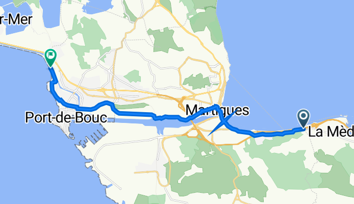 De Ancienne Route de Marseille 81-79, Martigues à Route du Pavillon du Roi, Port-de-Bouc