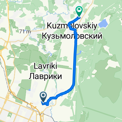 Тихая улица, 12, Мурино до Юбилейная улица, 14, Кузьмоловский
