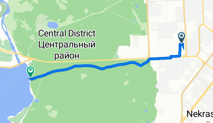 улица Энтузиастов, 30Б, Челябинск до Центральный Район, Челябинск