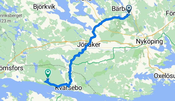 Väg utan namn to Skyttholmsvägen 13