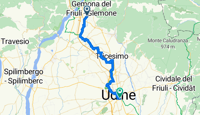 Via Campo 18, Gemona del Friuli to Via Giosuè Carducci 46A, Udine