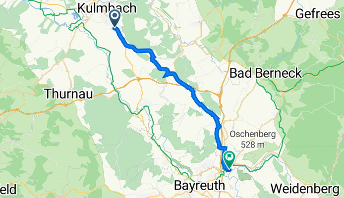 Am Herrnberg 9, Kulmbach nach St.-Nepomuk-Platz 1A, Bayreuth