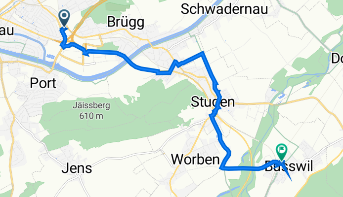 Portstrasse 27, Biel nach Fabrikstrasse 3, Busswil BE