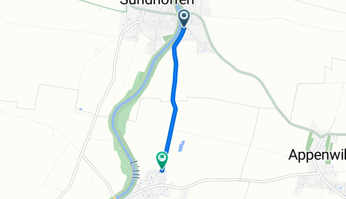 Rue des Stades 1, Sundhoffen nach Rue de Sundhoffen 5, Logelheim