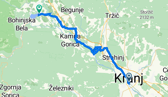 Poštna ulica 3, Kranj до Daljinska pohodniška pot Juliana Trail, Bled