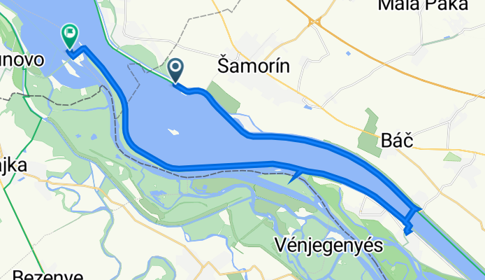 Podlesie, Šamorín až Čunovo, Bratislava V