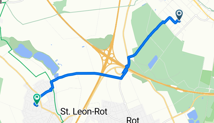 Rudolf-Diesel-Straße 45A, Walldorf nach Speyerer Straße 11, Sankt Leon-Rot