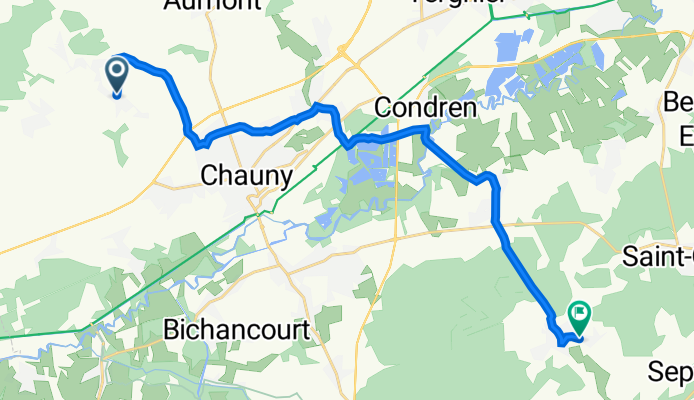 De Rue du Catelet 8, Caumont à Rue des Dames 7, Barisis