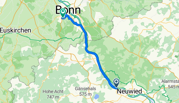 Krahnenbergbrücke, Andernach to Ippendorfer Weg 1, Bonn