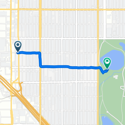 South Lincoln Street 601, Denver to East Exposition Avenue 1250, Denver