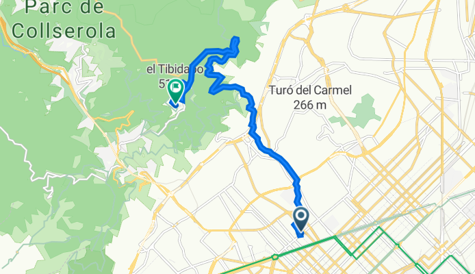 Travessera de Gràcia, 79, Barcelona to Vallvidrera Alameda Tibidabo, 111, Barcelona