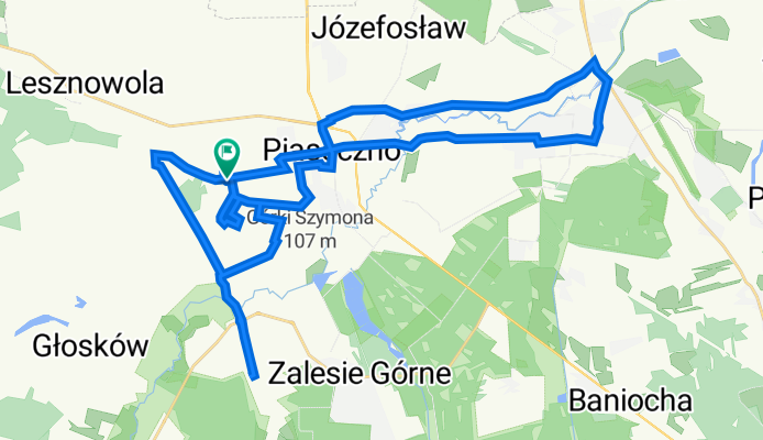Orężna 21, Piaseczno do Orężna 21, Piaseczno