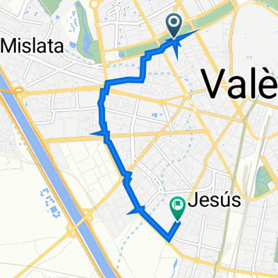 Extramurs, València to Carrer del Músic Penella, 3–15, València