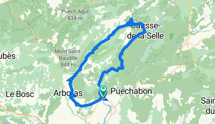 D27, Aniane to Rue Porte Saint Guilhem 550, Aniane