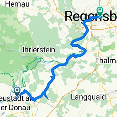 Neustädter Straße 9, Neustadt nach Rathausplatz 1, Regensburg