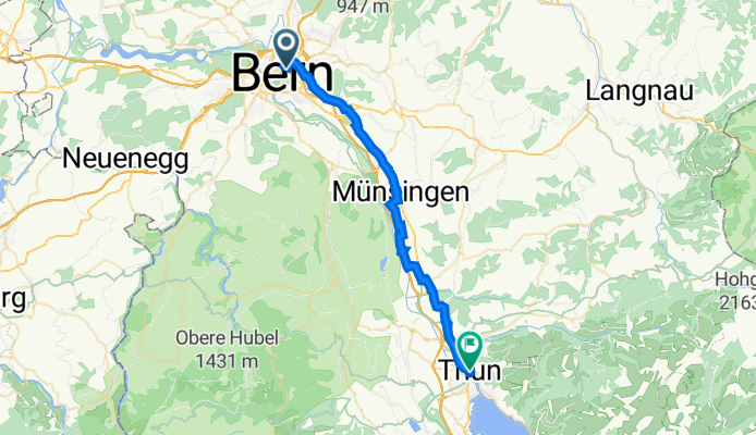 Blumenbergstrasse 16, Bern nach Rathausquai 5–7, Thun