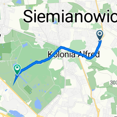 Marcina Kasprzaka 10, Siemianowice Śląskie do Promenada Gen J Ziętka 1, Chorzów