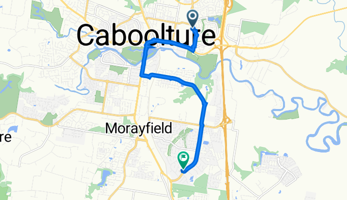 65 Mewett St, Caboolture to 1 Parer Cr, Morayfield