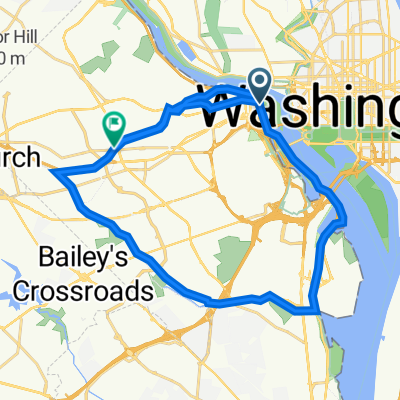 Mount Vernon Trail, McLean to I-66 W, Arlington