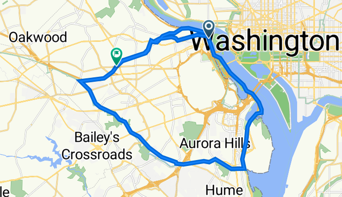 Mount Vernon Trail, McLean to I-66 W, Arlington