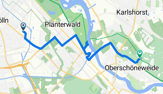 Weserstraße 107, Berlin nach Treptow-Köpenick, Berlin