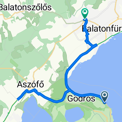 Alsó Óvár utca 5., Tihany to Kossuth Lajos utca 7., Balatonfüred