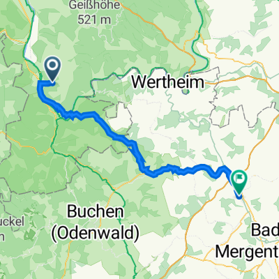 Röllbacher Straße 85, Klingenberg am Main nach Waaggasse 7, Lauda-Königshofen