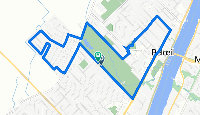 Rue des Chênes 652, Beloeil to Rue Vincent-Massey 398, Beloeil