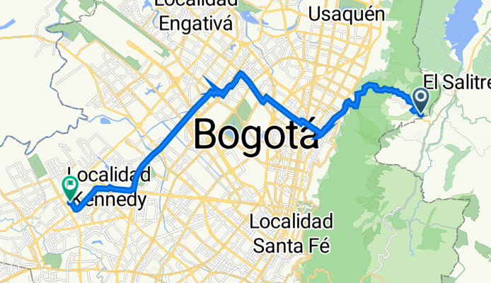 Ruta a Carrera 81b Bis 42-46, Bogotá