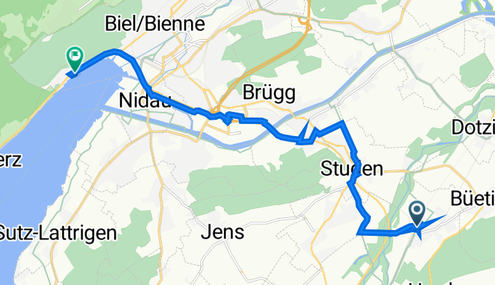 Fabrikstrasse 3, Busswil BE nach Neuenburgstrasse 62, Biel