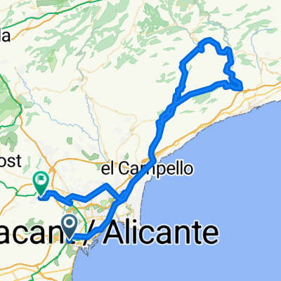 Campello-Aigües-Orxeta-Bella Orcheta-Embalse Amadoiro-Aigües-San Juan-Cañada